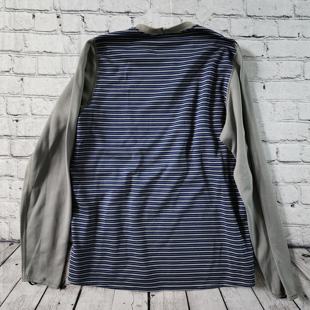 Patagonia Capilene 3 Mens XL Midweight Polartec Striped Base Layer Blue Gray - Picture 5 of 7